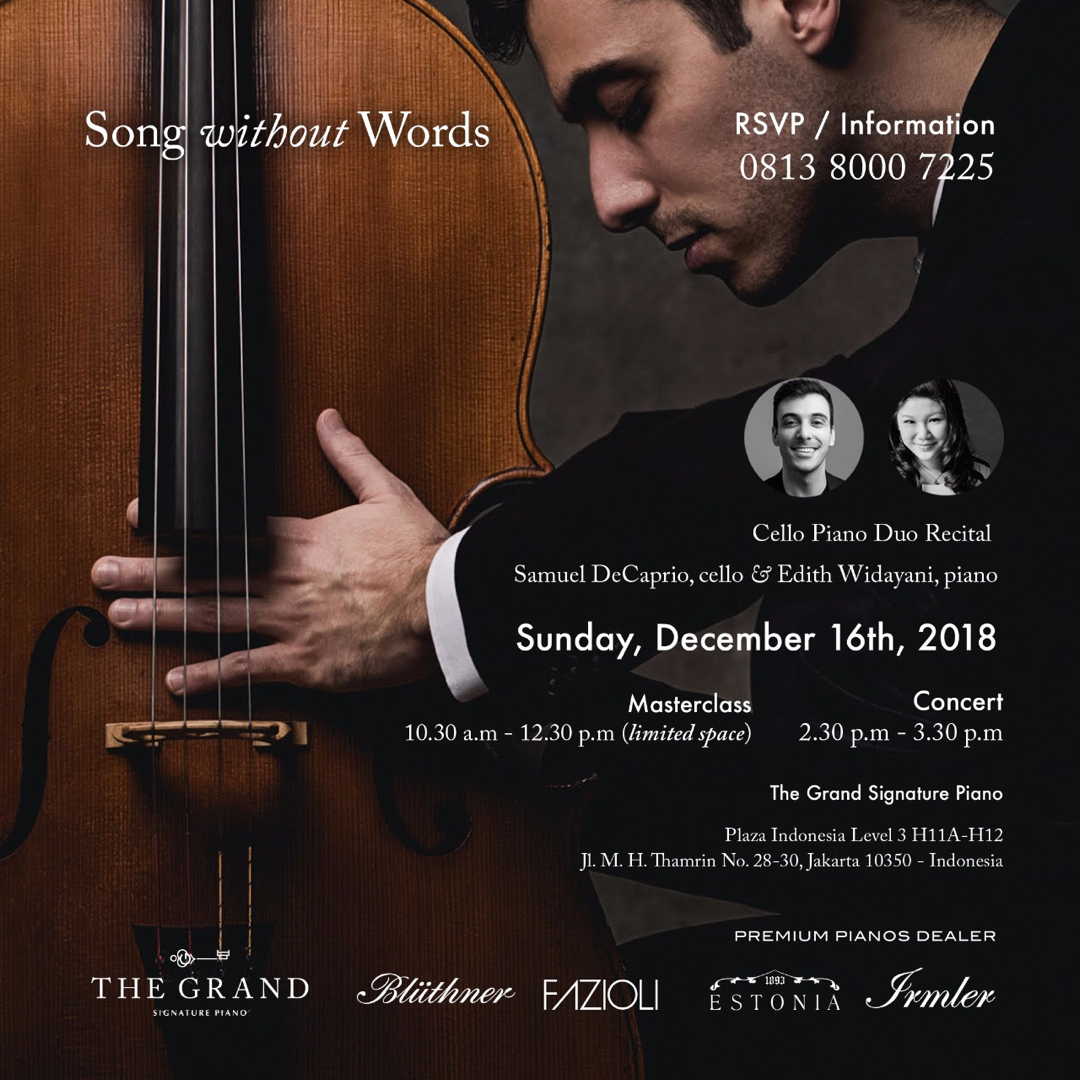 Masterclass by Samuel DeCaprio (Cello)